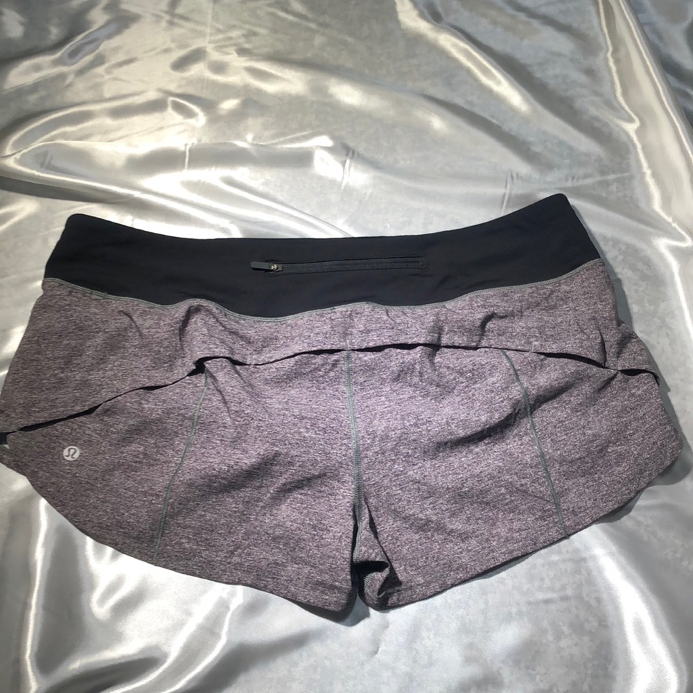 Lululemon Speed Up Shorts Size 12 Heathered Grey